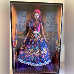 Barbie Signature Dia de Muertos Painting - Blue, Pink, Purple